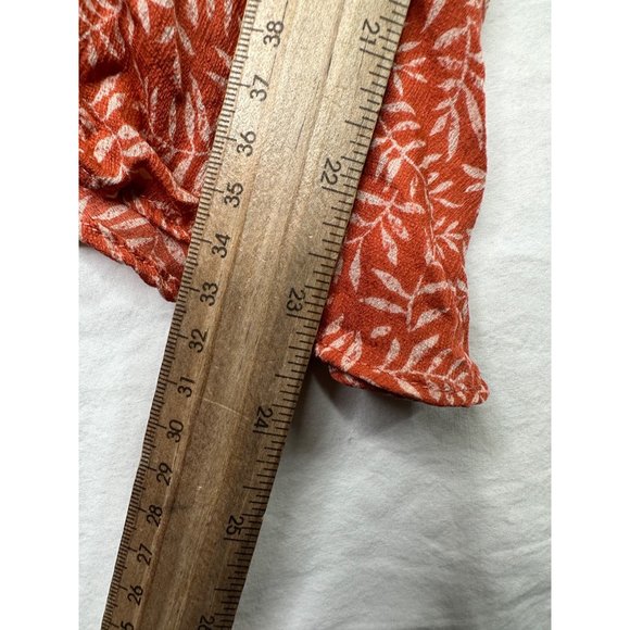 Joie 100% Silk Crop Ruffle Halter Top Jumpsuit/Romper sz XS Orange - Picture 10 of 10